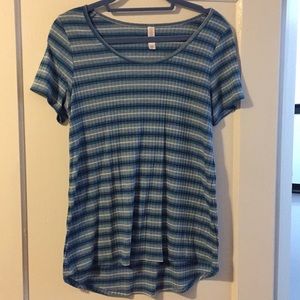 Blue striped Classic T Lularoe medium